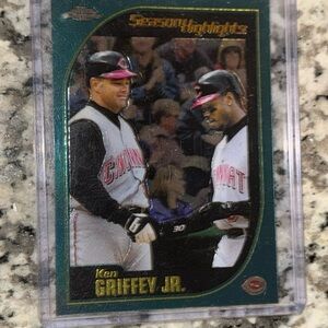 Ken Griffey Junior season highlights Topps chrome error ( 50s anniversary gold )